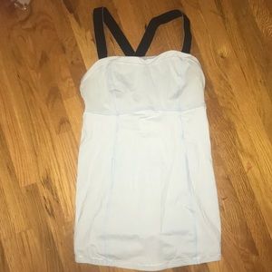 Blue lulu lemon tank top